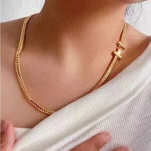 Modern Gold Plated Layering Chain Necklace